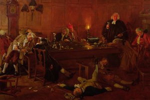 Le révérend Geoffrey Shovel, aumônier de la flotte, avec ses compagnons de boisson - Thomas Davidson